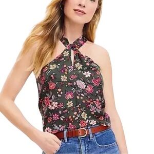 Loft Floral Halter Neck Top